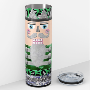 Green Nutcracker Leopard Print 20oz Skinny Tumbler