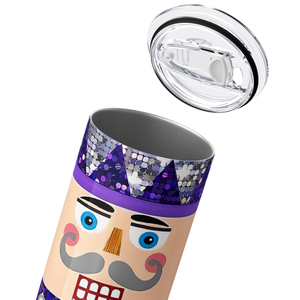 Purple Nutcracker Disco Ball 20oz Skinny Tumbler