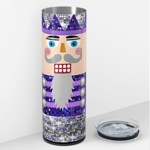 Purple Nutcracker Disco Ball 20oz Skinny Tumbler