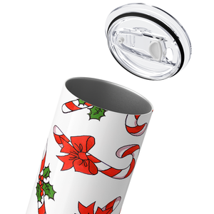 Candy Canes and Misteltoe 20oz Skinny Tumbler