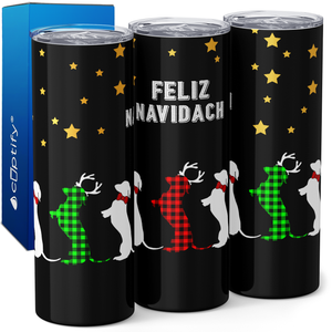 Feliz Navidach 20oz Skinny Tumbler