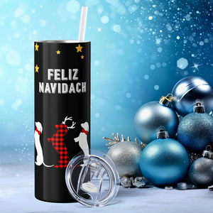 Feliz Navidach 20oz Skinny Tumbler