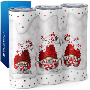 Candy Cane Gnomes Snow 20oz Skinny Tumbler