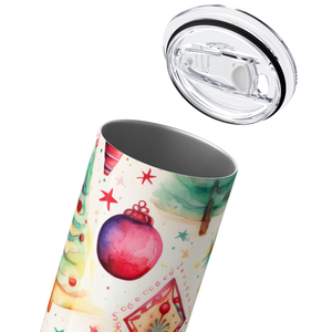 Christmas Trees and Ornaments 20oz Skinny Tumbler