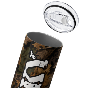 Personalized Fall Leaves Camo Pattern 20oz Skinny Tumbler