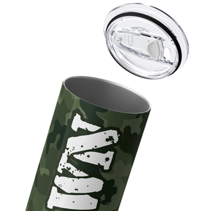 Personalized Military Green Camo Pattern 20oz Skinny Tumbler