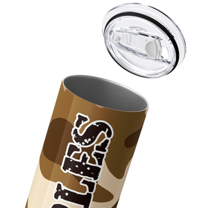 Personalized Tan Desert Camo Pattern 20oz Skinny Tumbler