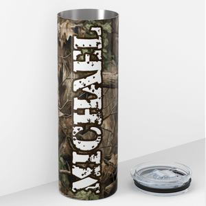 Personalized Hunting Tree Camo Pattern 20oz Skinny Tumbler