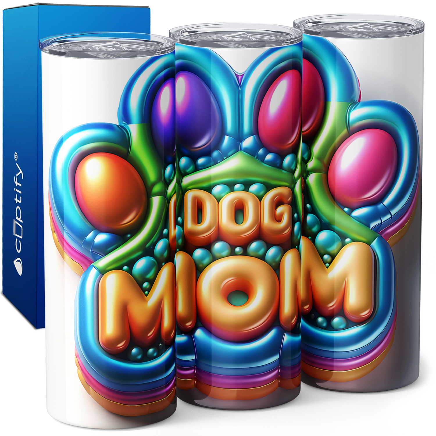 Dog Mom Balloons 20oz Skinny Tumbler