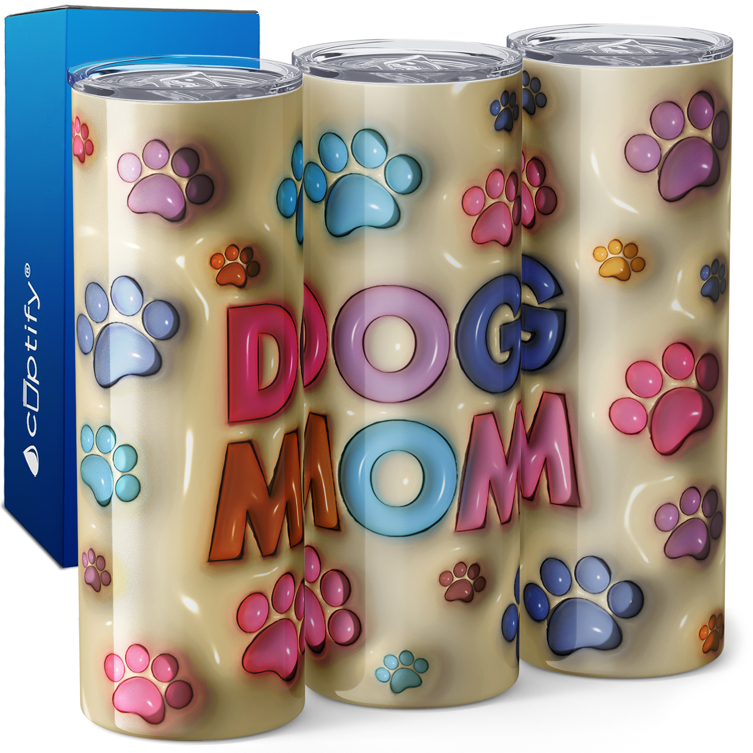 Inflated Dog Mom 20oz Skinny Tumbler