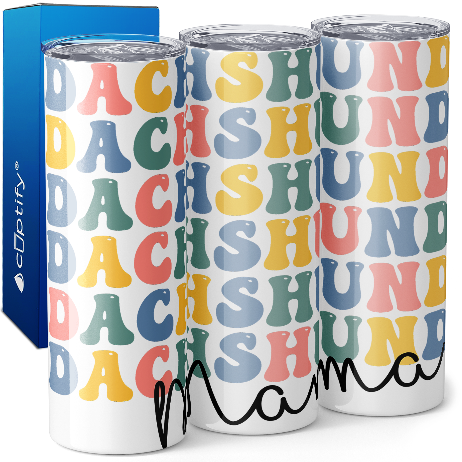 Dachshund Mama 20oz Skinny Tumbler