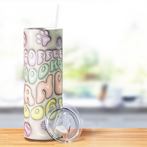 Coffee Books and Dogs 20oz Skinny Tumbler