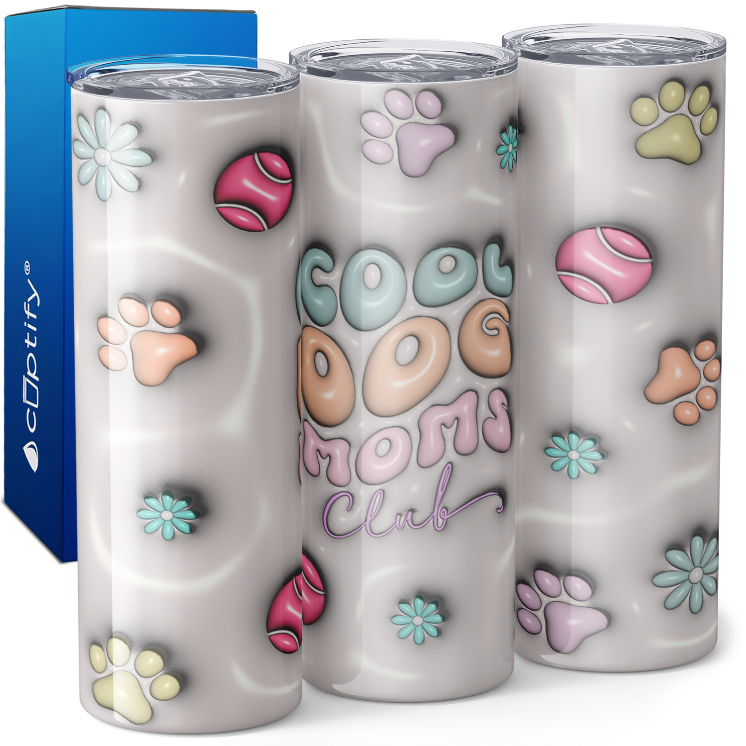 Cool Dog Moms Club 20oz Skinny Tumbler