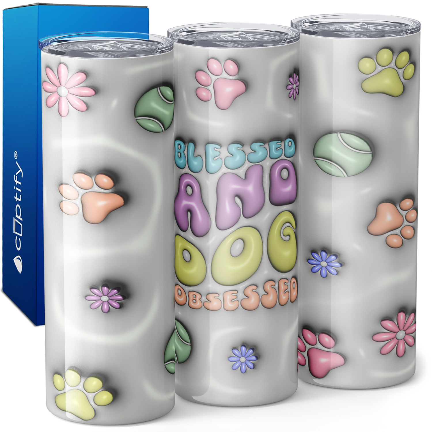 Blessed and Dog Obsessed 20oz Skinny Tumbler