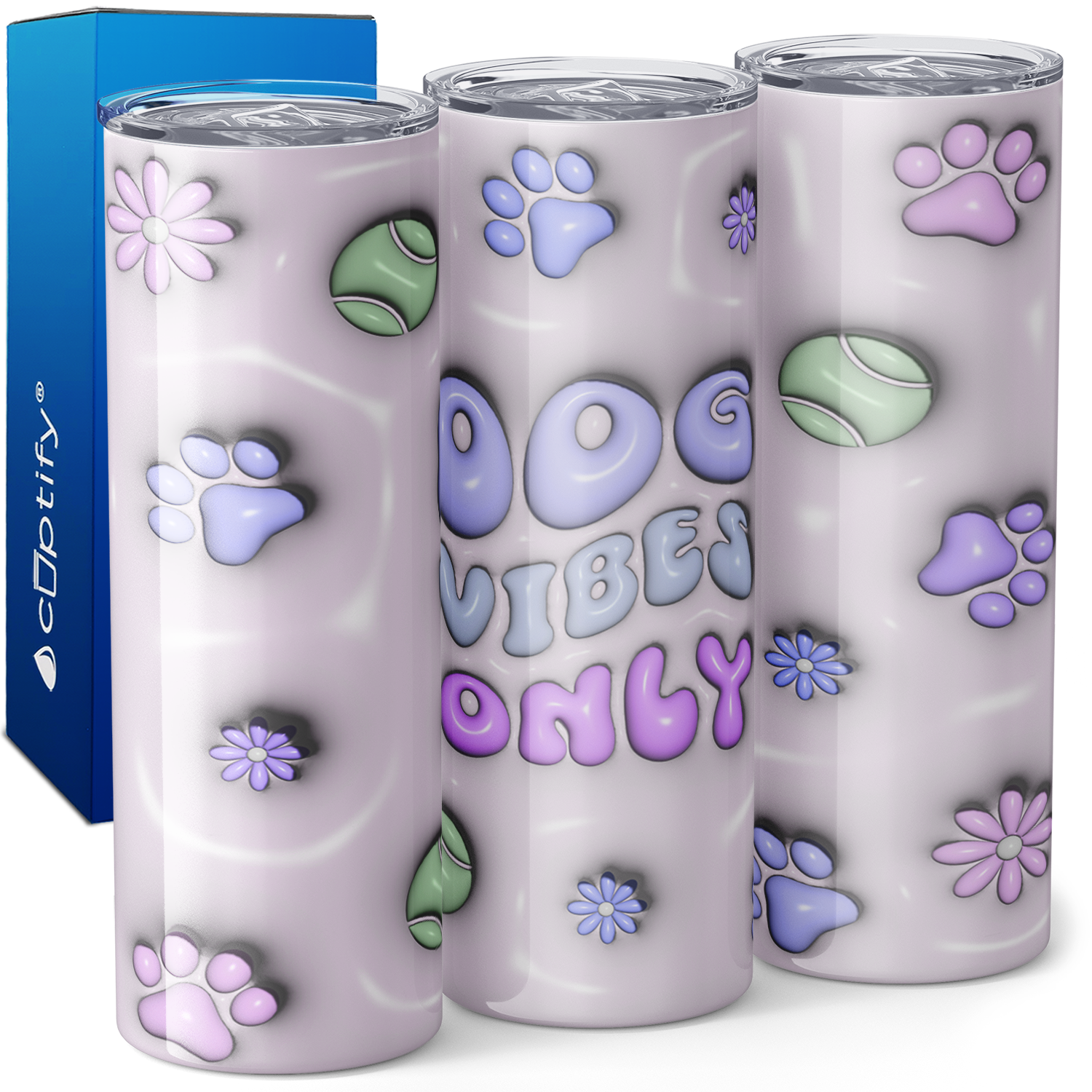 Dog Vibes Only 20oz Skinny Tumbler