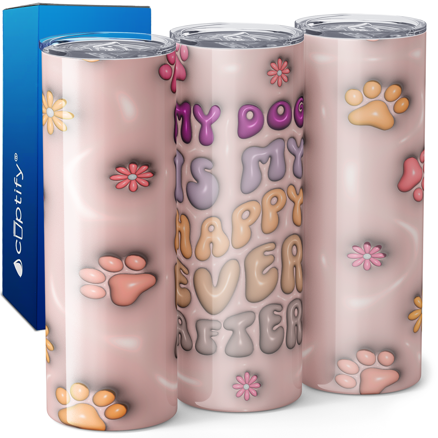 My Dog is My Happy Ever After 20oz Skinny Tumbler
