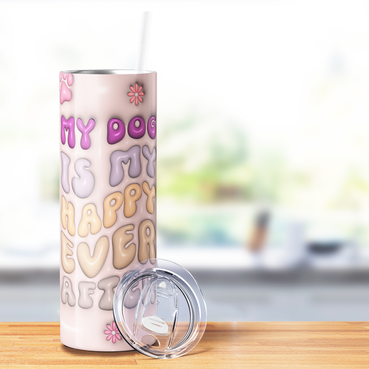 My Dog is My Happy Ever After 20oz Skinny Tumbler