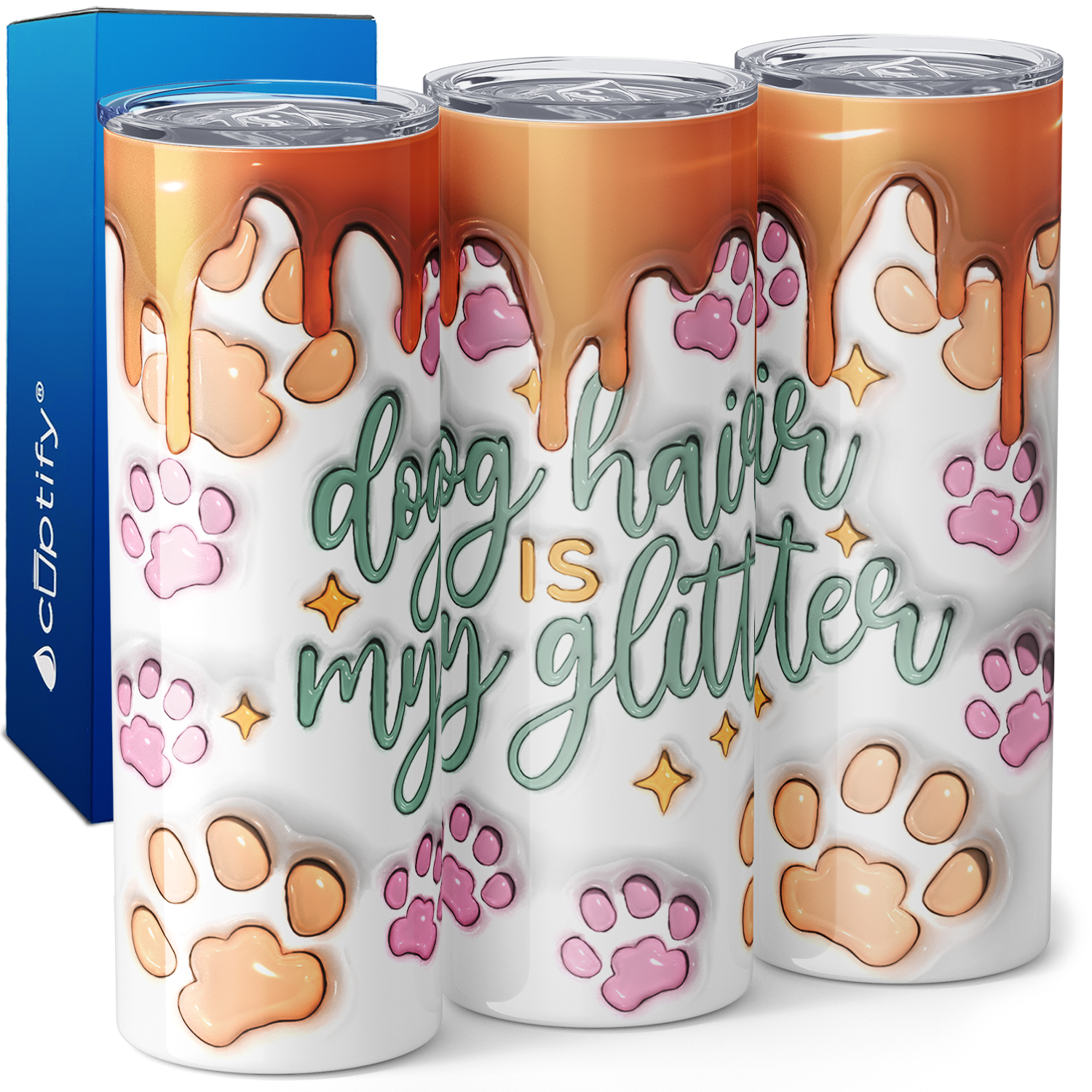 Dog Hair is My Glitter 20oz Skinny Tumbler