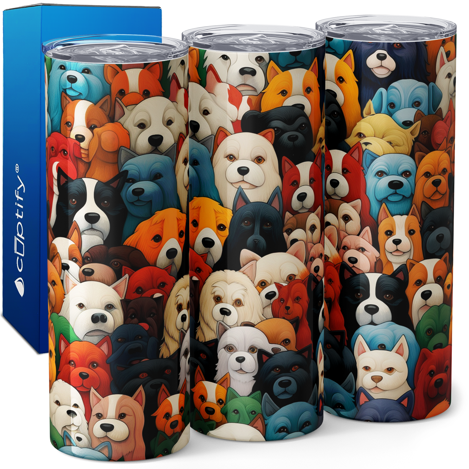 Dogs 20oz Skinny Tumbler