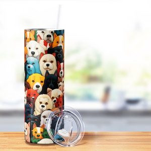 Dogs 20oz Skinny Tumbler