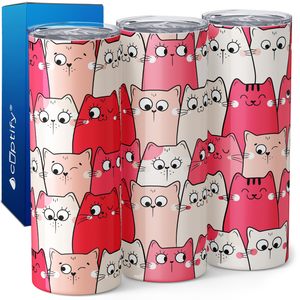 Cats Pink 20oz Skinny Tumbler