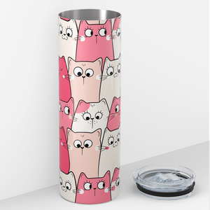 Cats Pink 20oz Skinny Tumbler