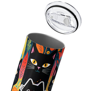 Cat Mom Black Cats 20oz Skinny Tumbler