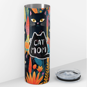 Cat Mom Black Cats 20oz Skinny Tumbler