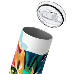 Colorful Cat 20oz Skinny Tumbler