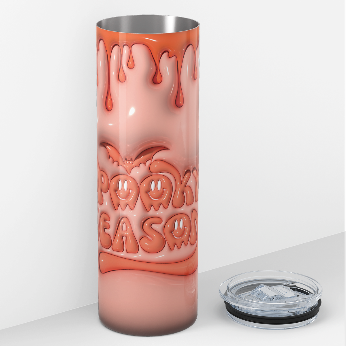 Spooky Season Monster Inflated Balloon 20oz Skinny Tumbler