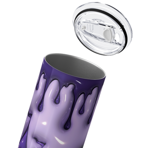 Halloween with Monster on Purple Inflated Balloon 20oz Skinny Tumbler