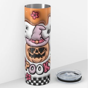 Spooky Jack-o-Lantern Inflated Balloon 20oz Skinny Tumbler