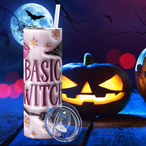 Basic Witch Inflated Balloon 20oz Skinny Tumbler