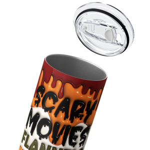 Scary Movies Flannels Pumpkin Spice Bonfires Scarecrows Murder 20oz Skinny Tumbler