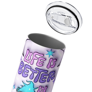 Life is Better in a Pointy Hat Inflated Balloon 20oz Skinny Tumbler