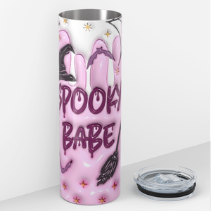 Spooky Babe Pink Inflated Balloon 20oz Skinny Tumbler