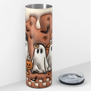 Cute Ghosts Inflated Balloon 20oz Skinny Tumbler