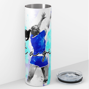 Personalized Girl Who Loves Volleyball 20oz Skinny Tumbler