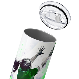 Girl Who Loves Volleyball Green 20oz Skinny Tumbler