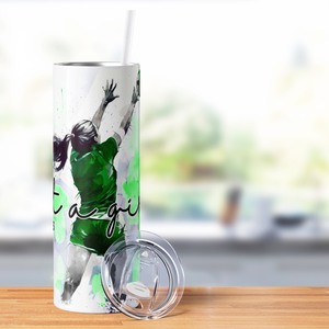 Girl Who Loves Volleyball Green 20oz Skinny Tumbler