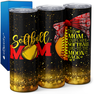 This Mom Loves her Softball Girl 20oz Skinny Tumbler