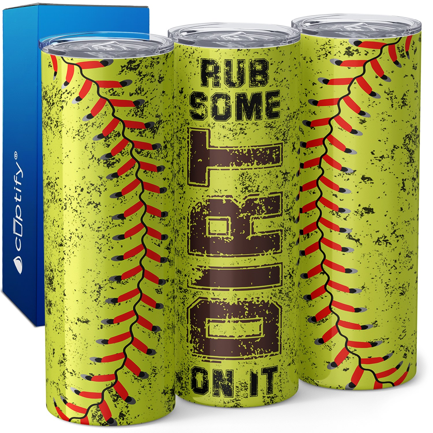 Rub Some Dirt on It Softball 20oz Skinny Tumbler