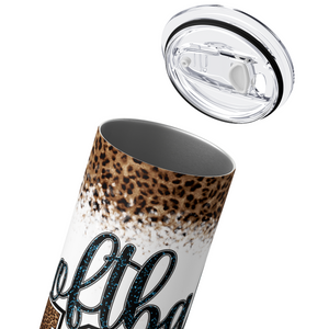 Softball Mom Leopard 20oz Skinny Tumbler