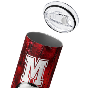 Soccer Mom Red Glitter 20oz Skinny Tumbler