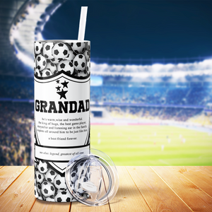 Soccer Grandad Definition 20oz Skinny Tumbler