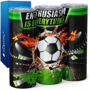 Enthusiasm is Everything Soccer Breakthrough 20oz Skinny Tumbler