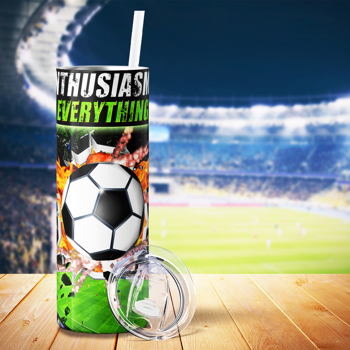 Enthusiasm is Everything Soccer Breakthrough 20oz Skinny Tumbler