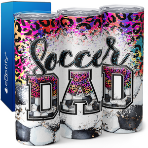 Soccer Dad Tiedye Print 20oz Skinny Tumbler