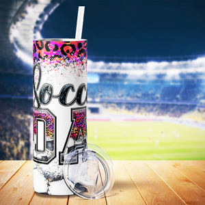 Soccer Dad Tiedye Print 20oz Skinny Tumbler