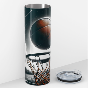 Personalized Basketball Net with Court 20oz Skinny Tumbler